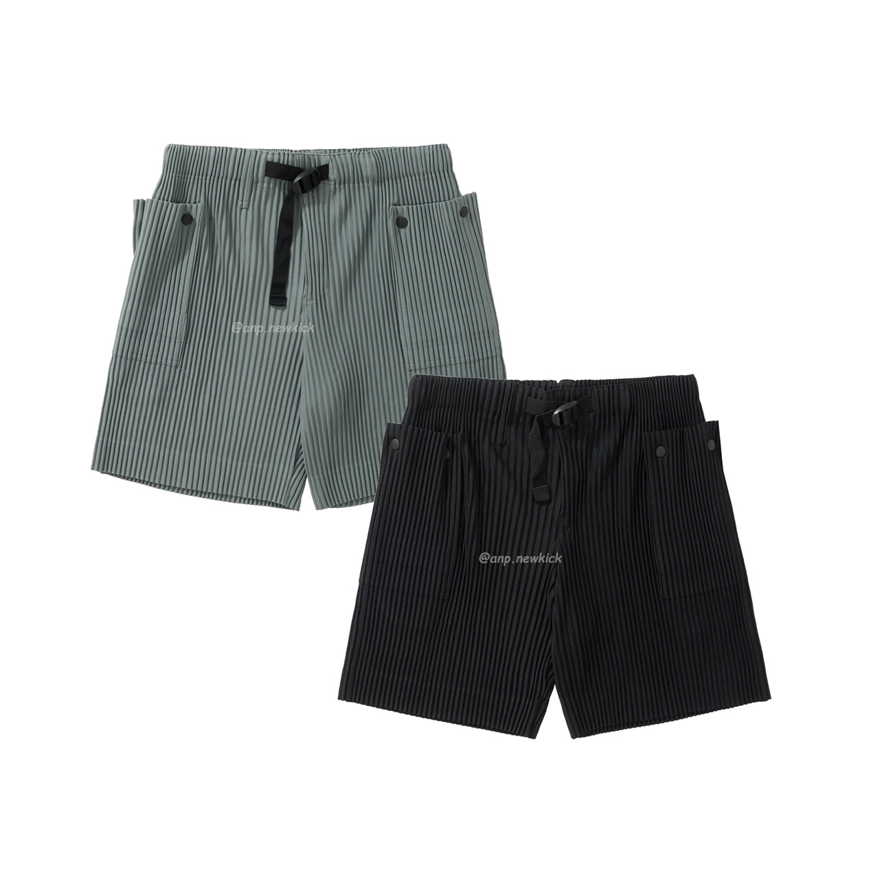 Homme Plissé Issey Miyake Flip Shorts Black Green (1) - www.newkick.org