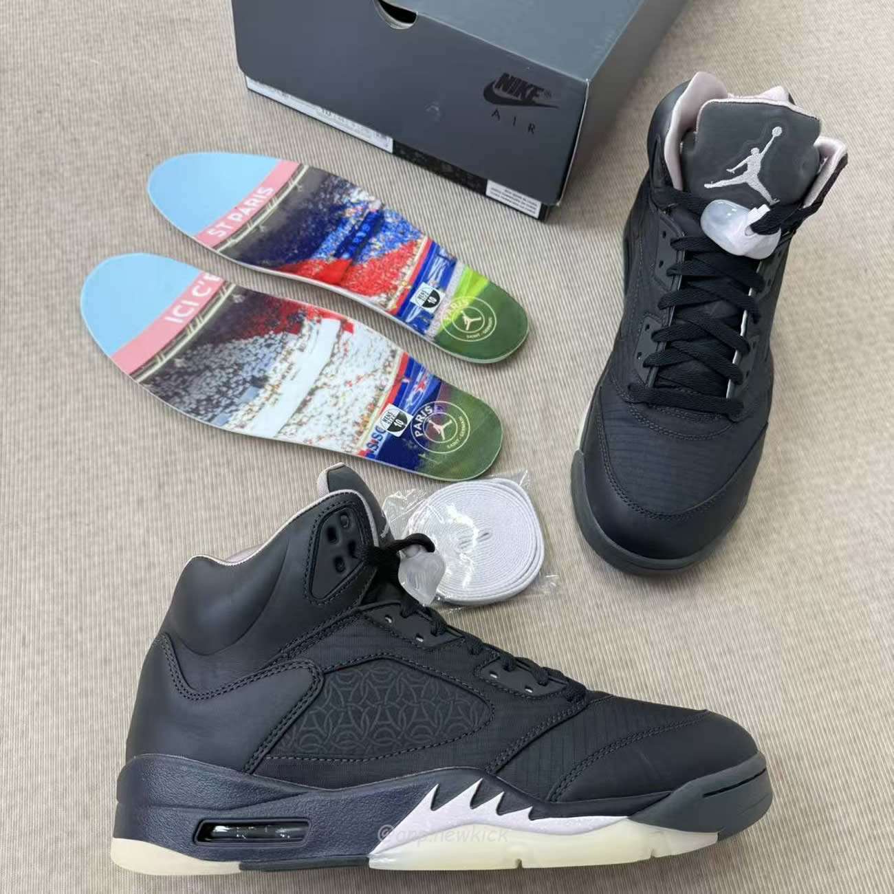 Air Jordan 5 Retro Psg Paris Saint Germain Off Noir Hq3004 001 (10) - www.newkick.org