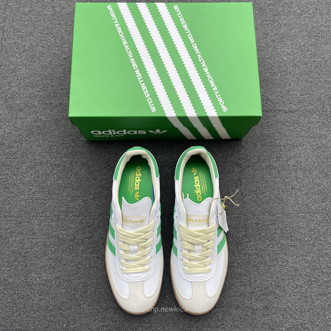 Adidas Samba Og Sporty Rich White Green Hq6075 (6) - www.newkick.org
