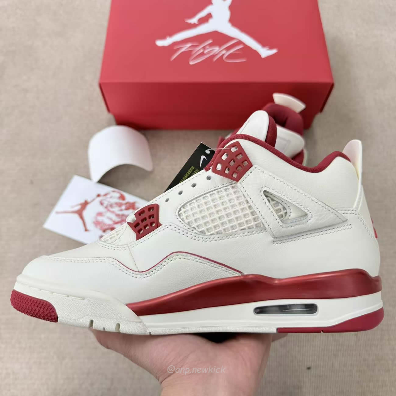 Air Jordan 4 Retro Pale Ivory Sierra Red Hv0823 108 (10) - www.newkick.org