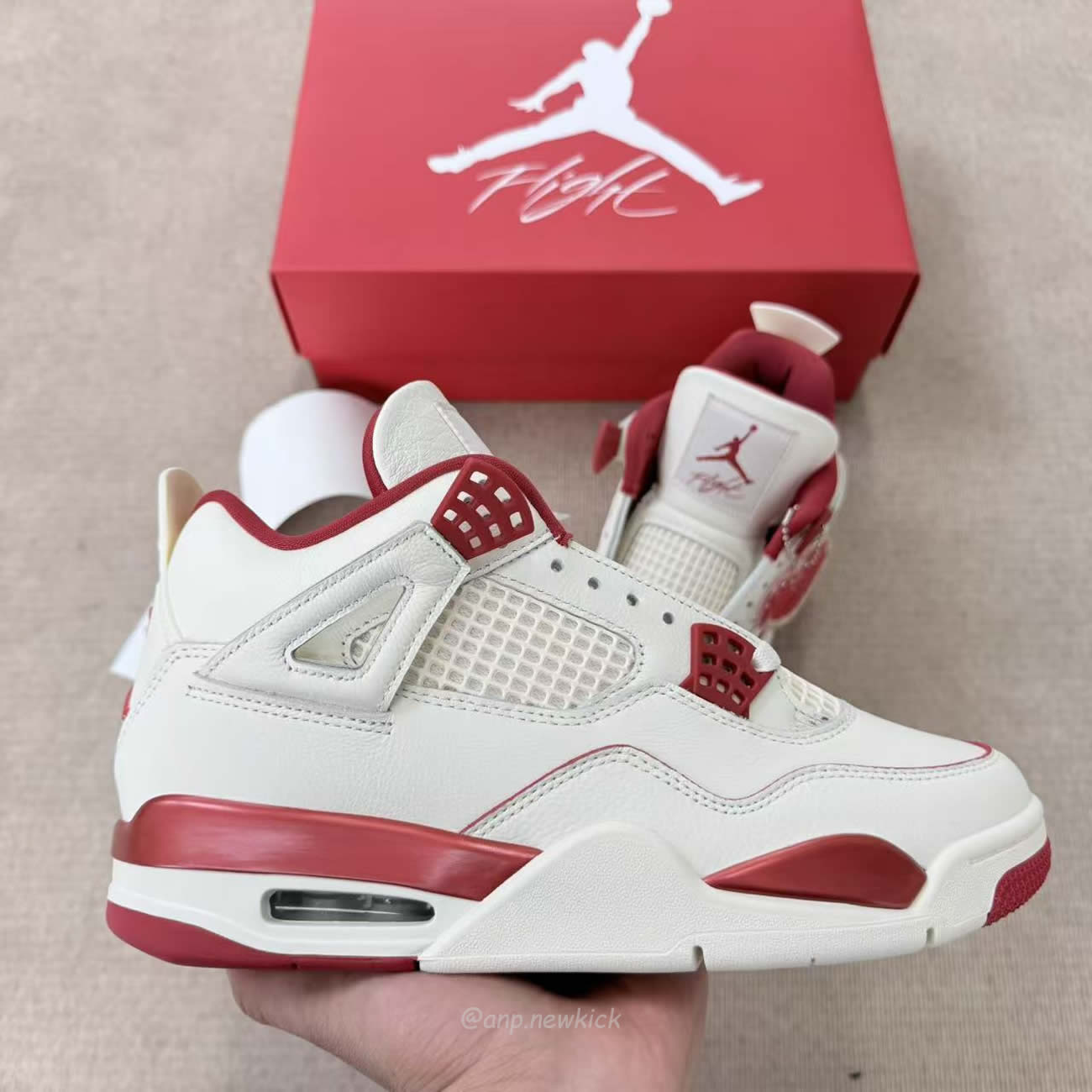 Air Jordan 4 Retro Pale Ivory Sierra Red Hv0823 108 (12) - www.newkick.org