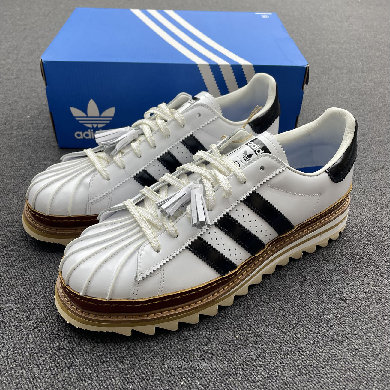Adidas Superstar Clot By Edison Chen White Black Crystal Sand Ih3132 Ih3131 (5) - www.newkick.org