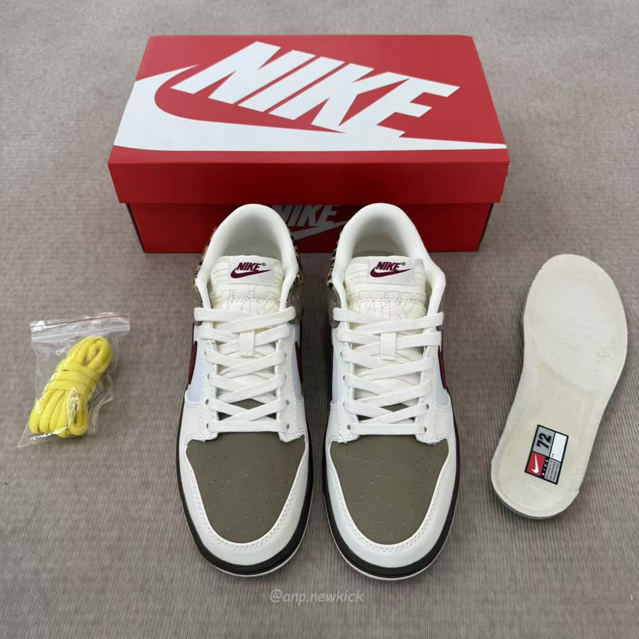 Nike Dunk Low Retro Khaki Team Red Pearl White Womens Im6687 262 (4) - www.newkick.org