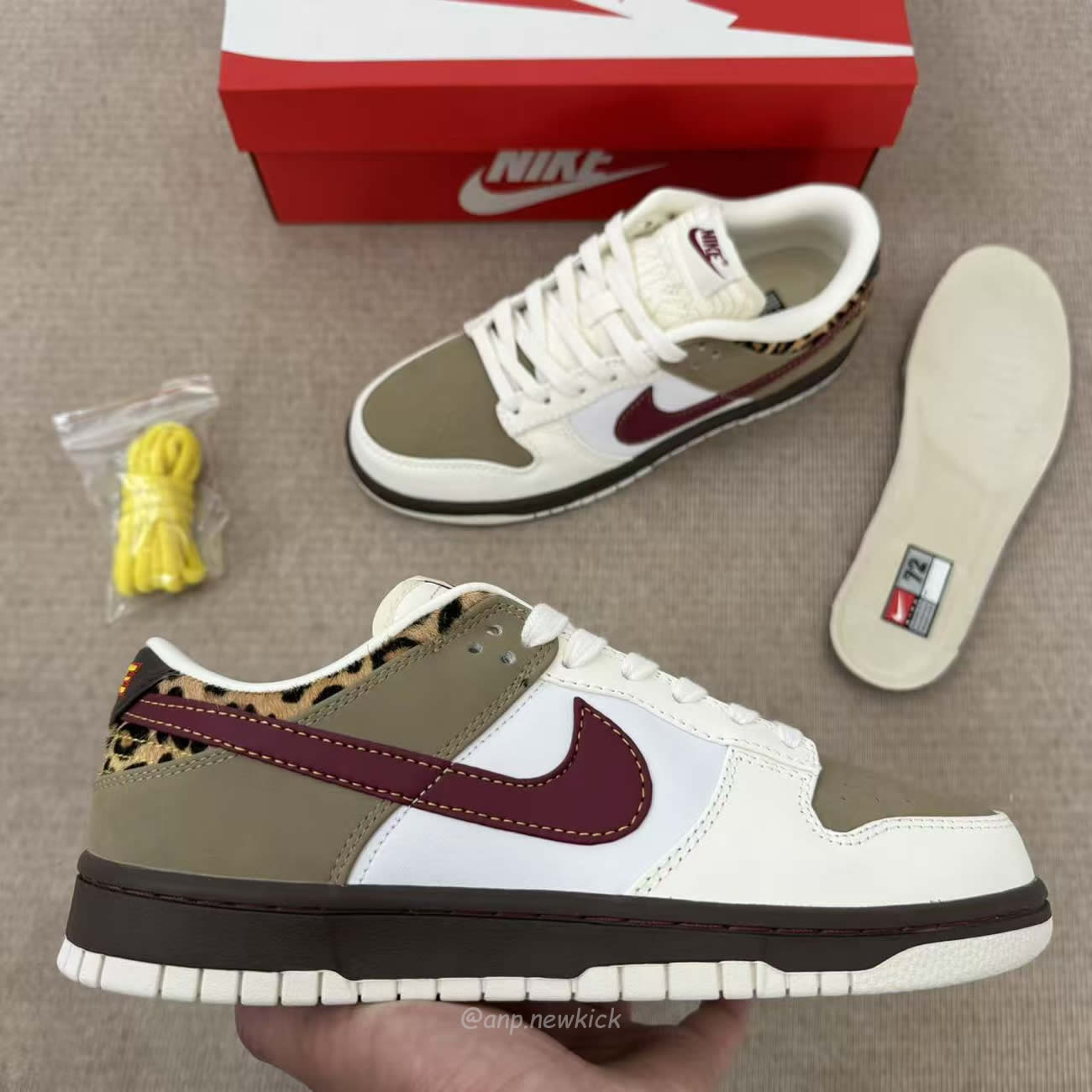 Nike Dunk Low Retro Khaki Team Red Pearl White Womens Im6687 262 (11) - www.newkick.org