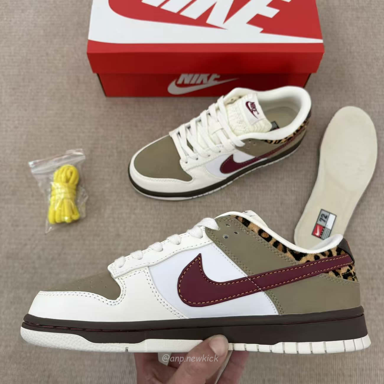 Nike Dunk Low Retro Khaki Team Red Pearl White Womens Im6687 262 (12) - www.newkick.org