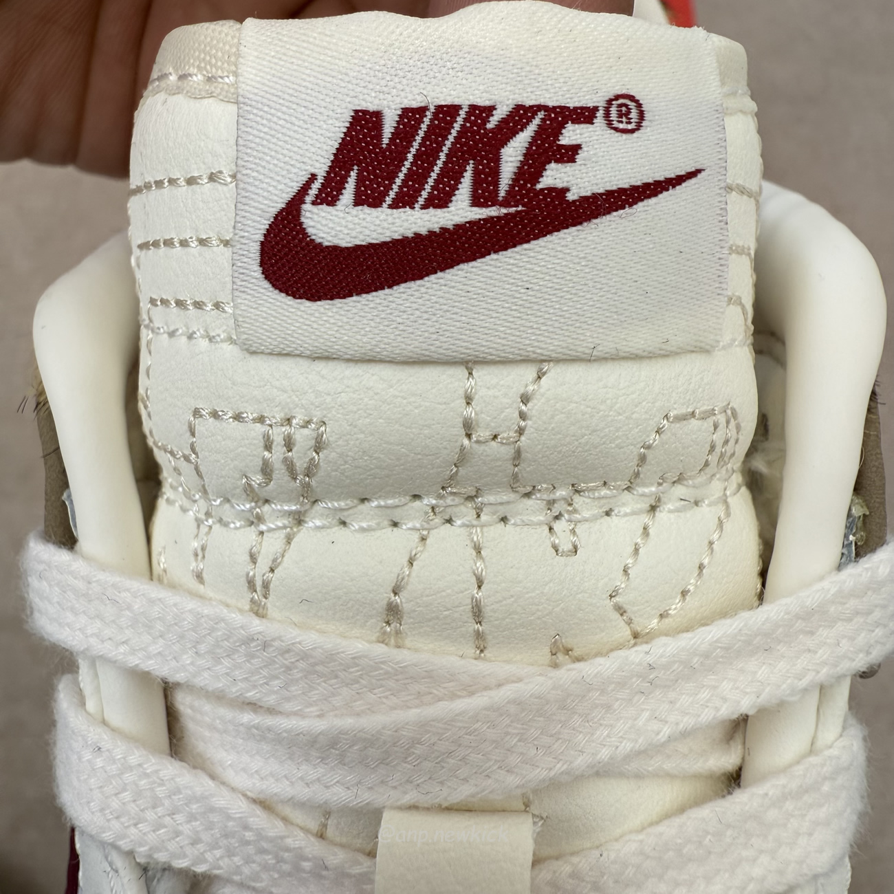 Nike Dunk Low Retro Khaki Team Red Pearl White Womens Im6687 262 (3) - www.newkick.org