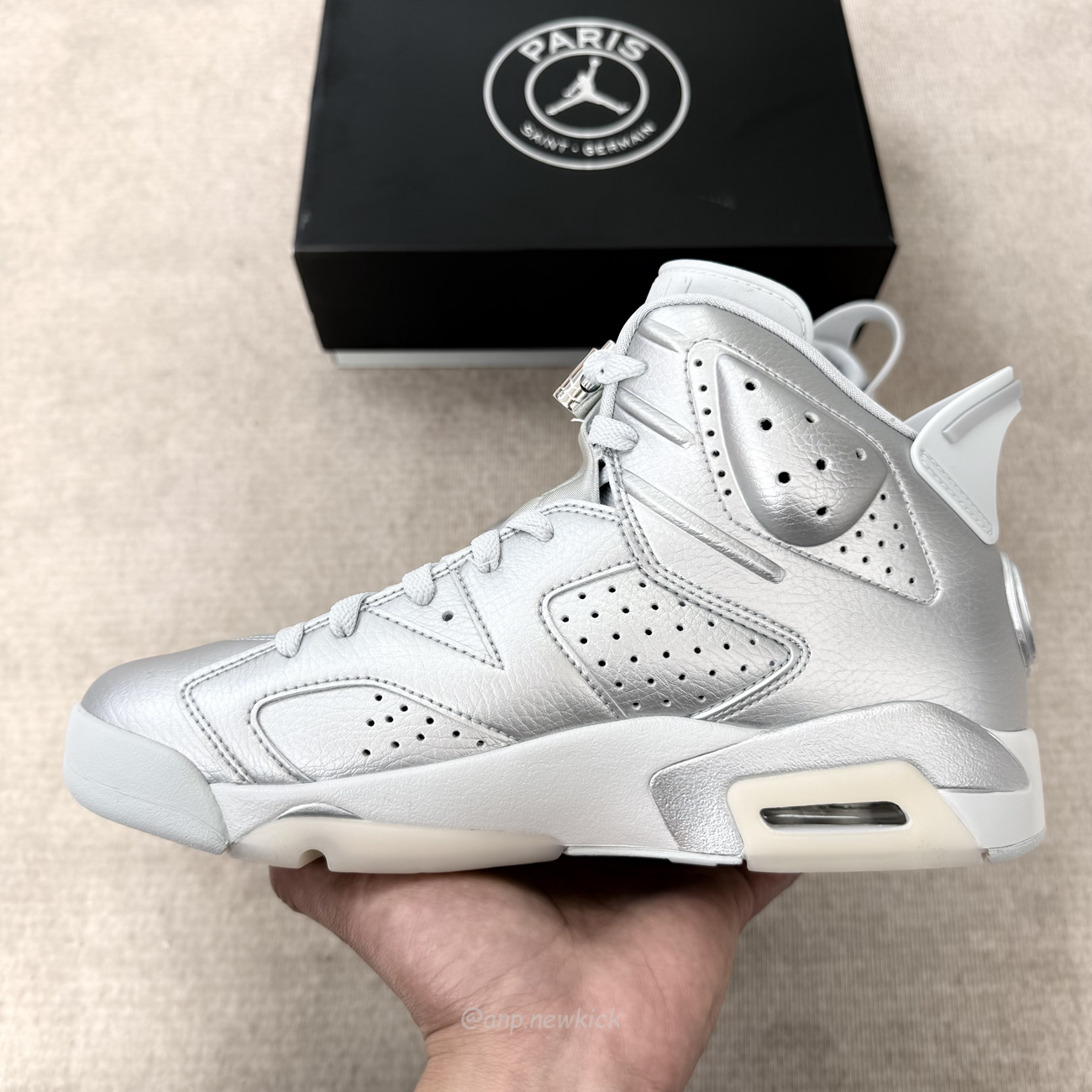 Air Jordan 6 Retro Psg Paris Saint Germain Silver Iq5135 001 (10) - www.newkick.org