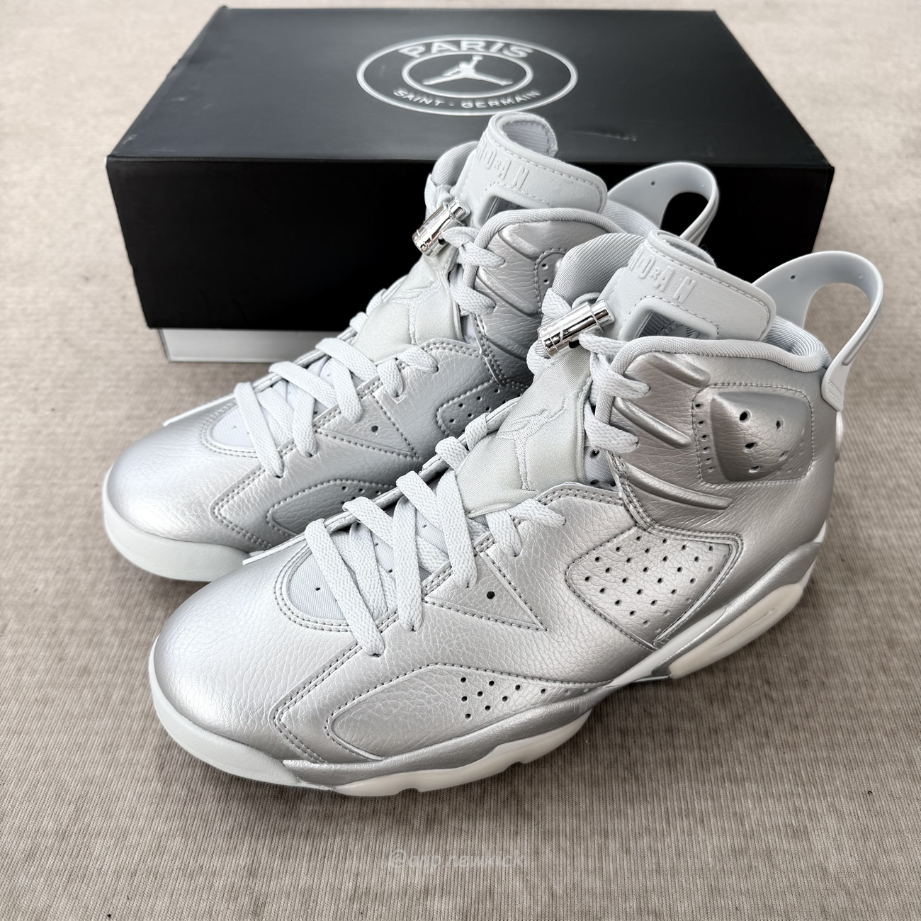 Air Jordan 6 Retro Psg Paris Saint Germain Silver Iq5135 001 (3) - www.newkick.org
