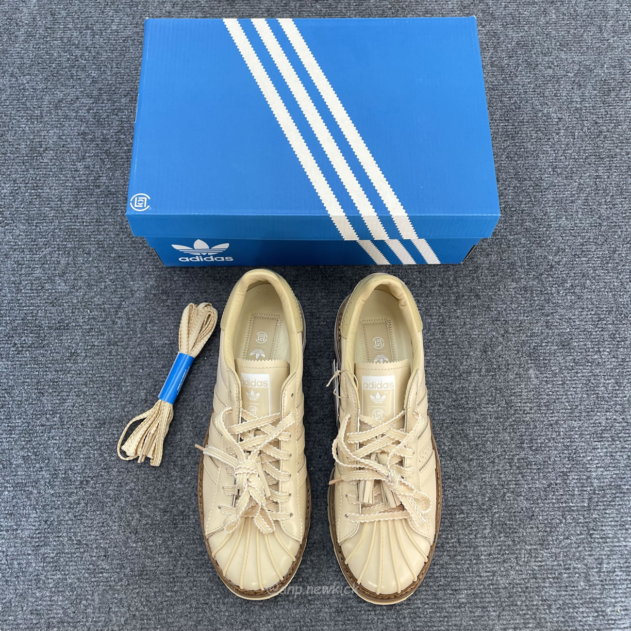 Adidas Superstar Clot By Edison Chen Milk Tea Jq6117 (5) - www.newkick.org