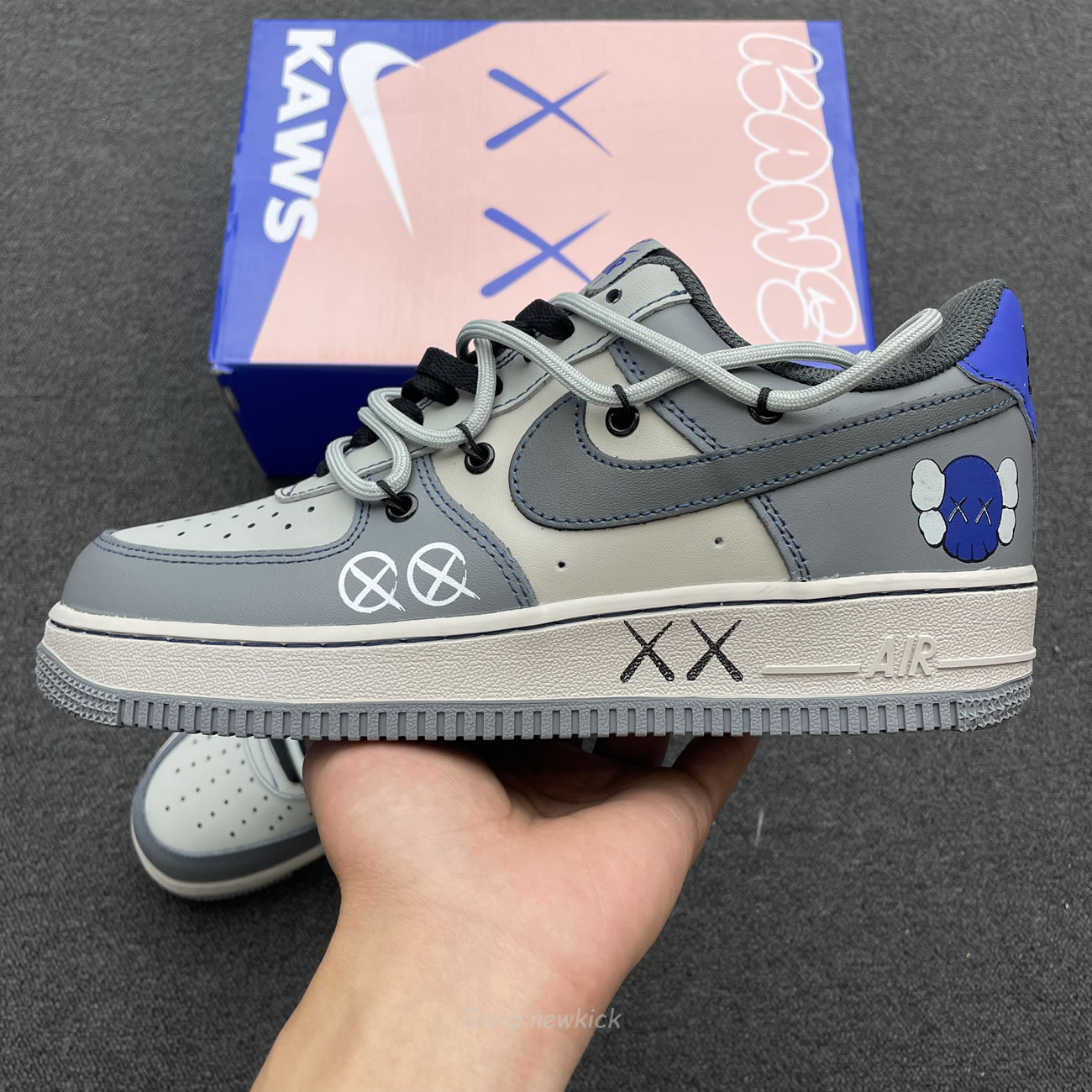 Nike Kaws X Air Force 1 Low Grey Royal Ks6869 333 (5) - www.newkick.org