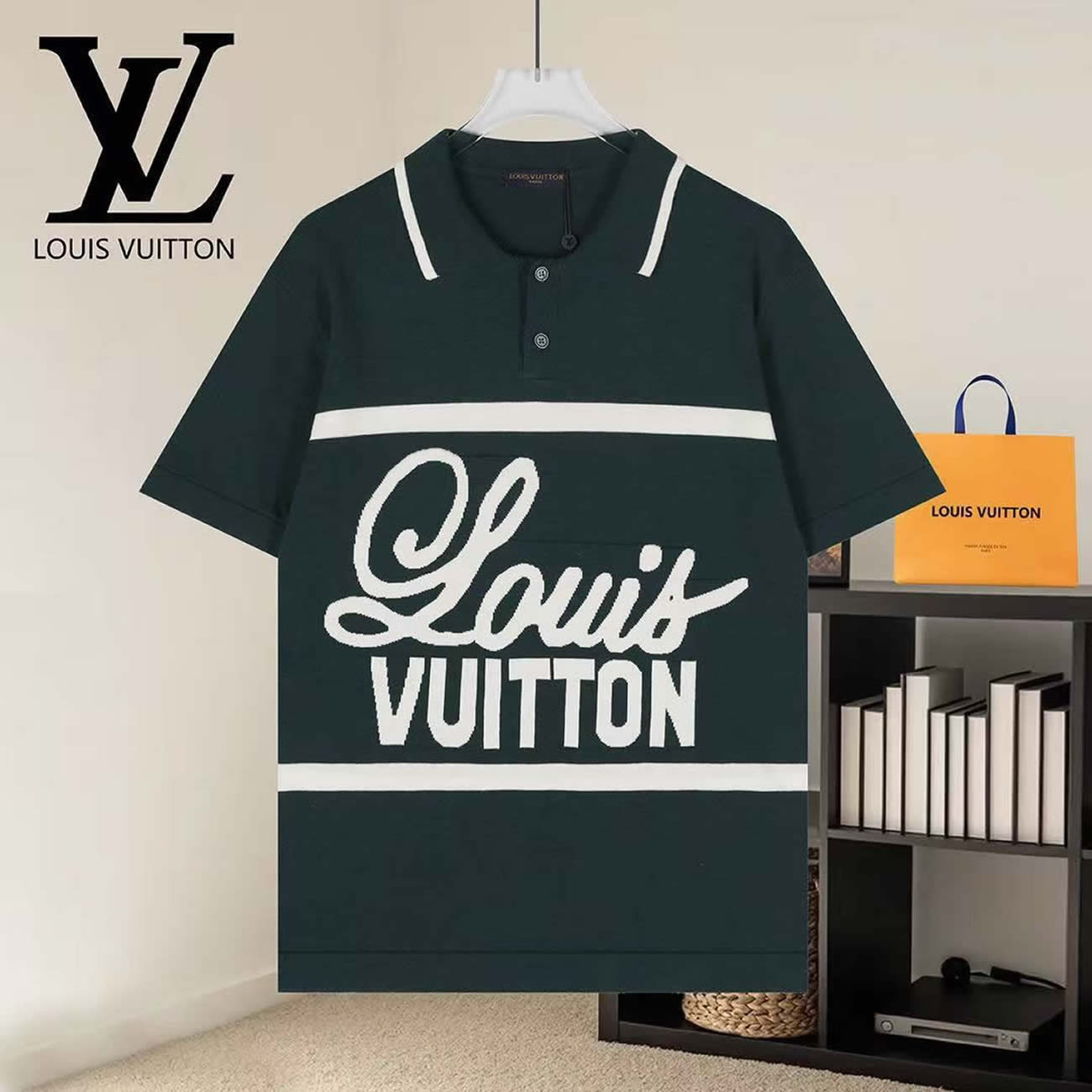 Louis Vuitton Green Polo T Shirt With White Embroidered (5) - www.newkick.org Louis Vuitton Green Polo T Shirt With White Embroidered (5) - www.newkick.org