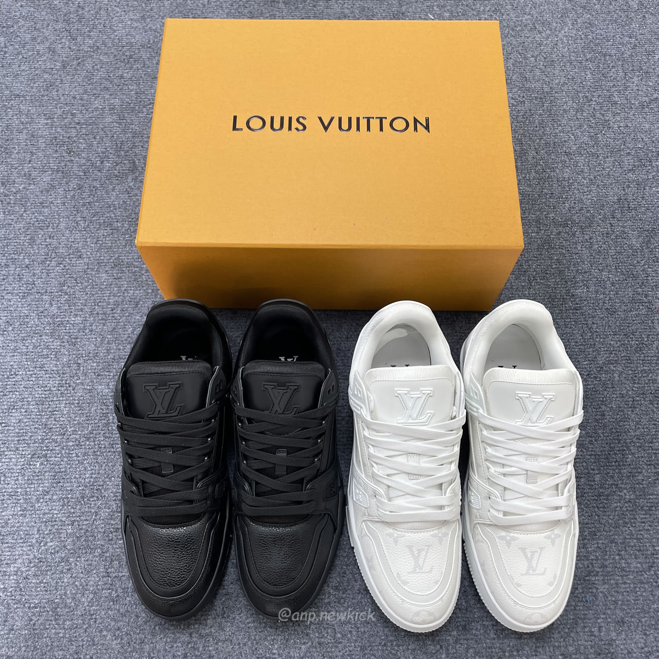 Louis Vuitton White Monochrome Louis Vuitton Lv Trainer White Black (7) - www.newkick.org
