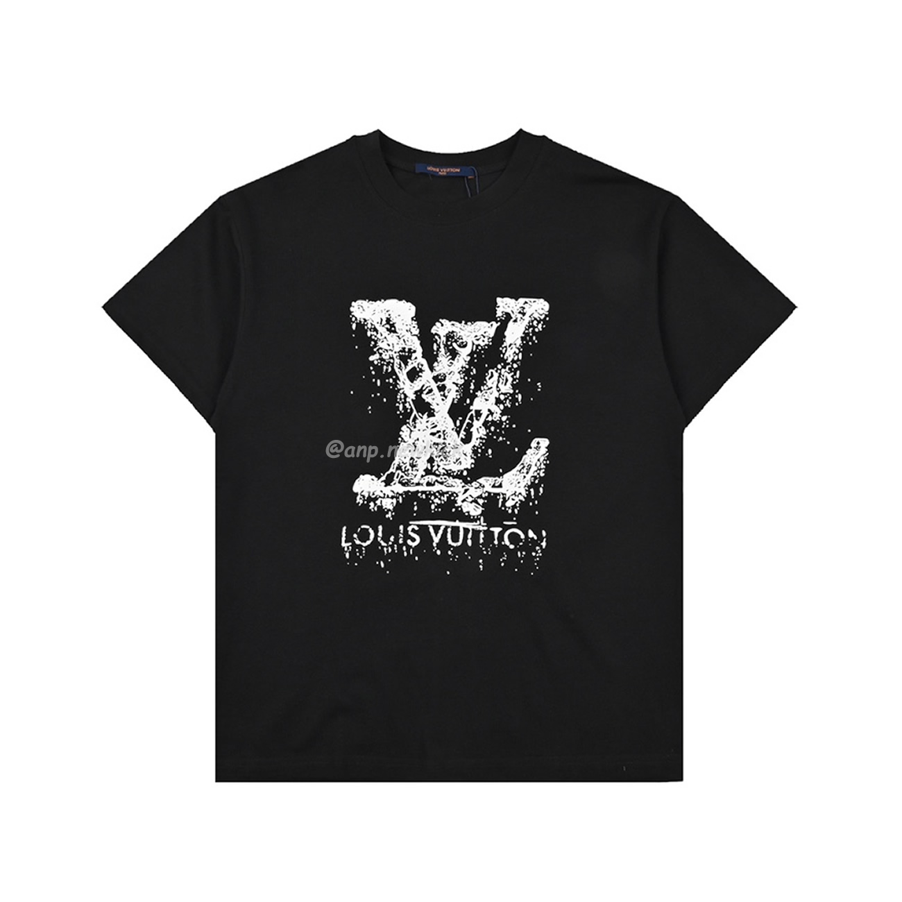 Louis Vuitton Classic Alphabet Digital Direct Spray Round Neck Short Sleeve T Shirt (2) - www.newkick.org