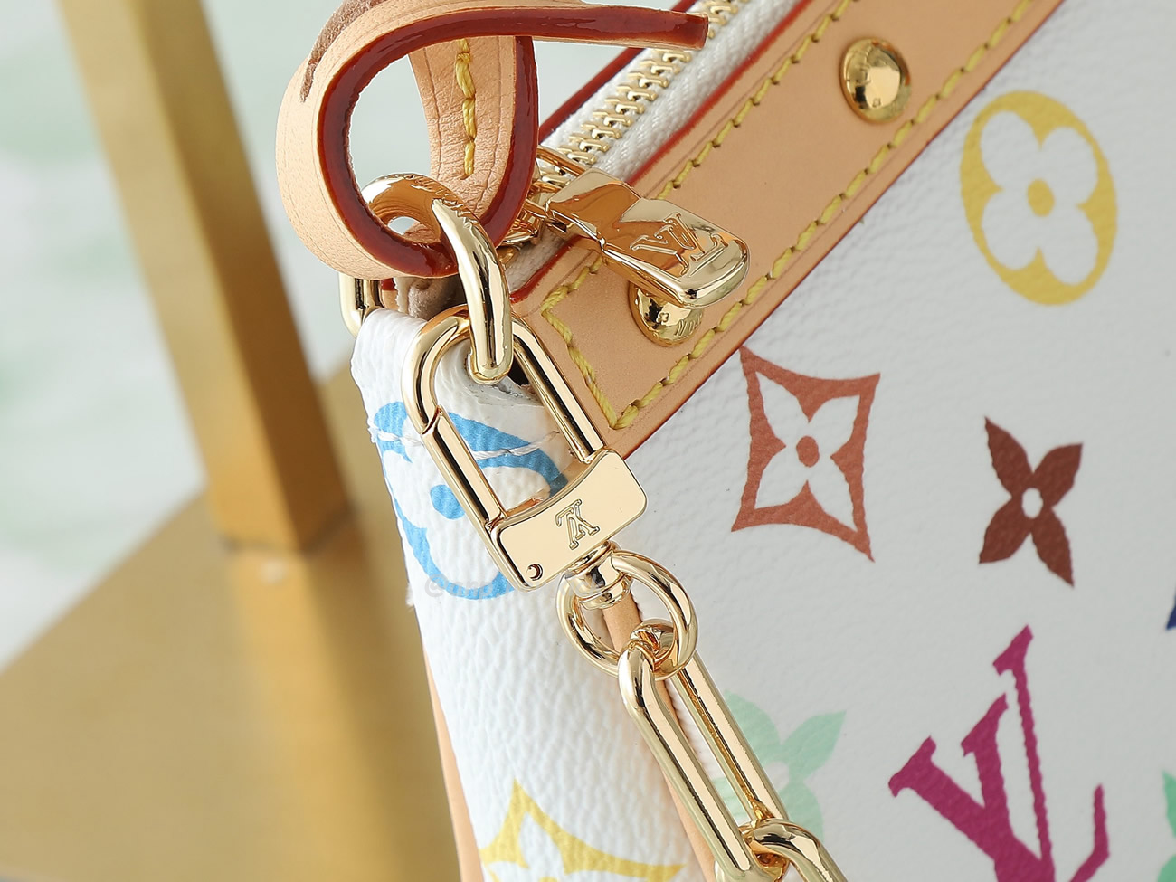 Louis Vuitton X Takashi Murakami Pochette Accessoires White Multicolored M13404 (4) - www.newkick.org