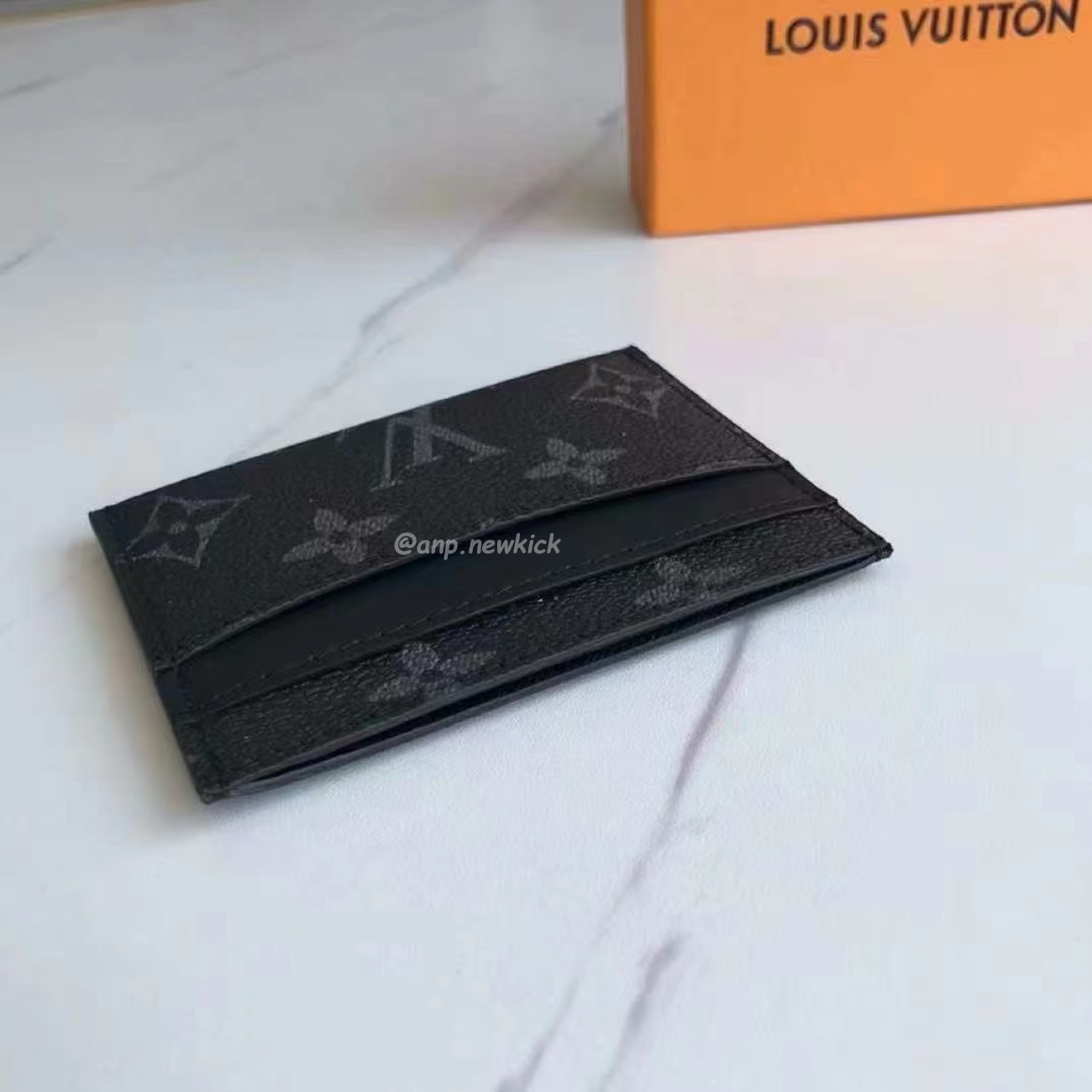 Louis Vuitton Card Holder Porte Cartes Double Monogram Eclipse Blackgrey M62170 (3) - www.newkick.org