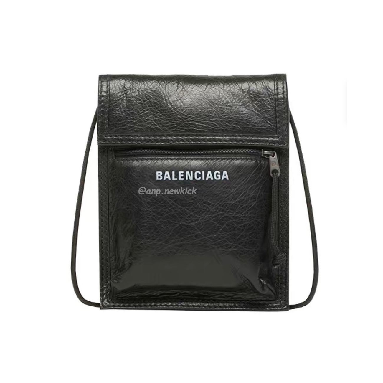 Balenciaga Explorer Arena Cracked Leather Messenger Bag Black (1) - www.newkick.org