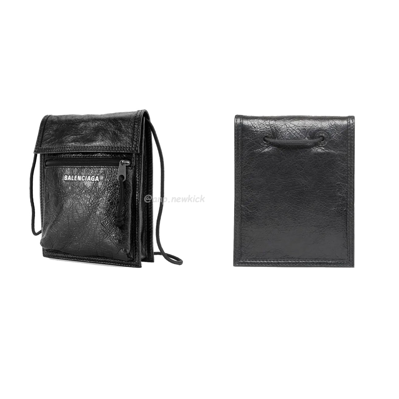 Balenciaga Explorer Arena Cracked Leather Messenger Bag Black (15) - www.newkick.org
