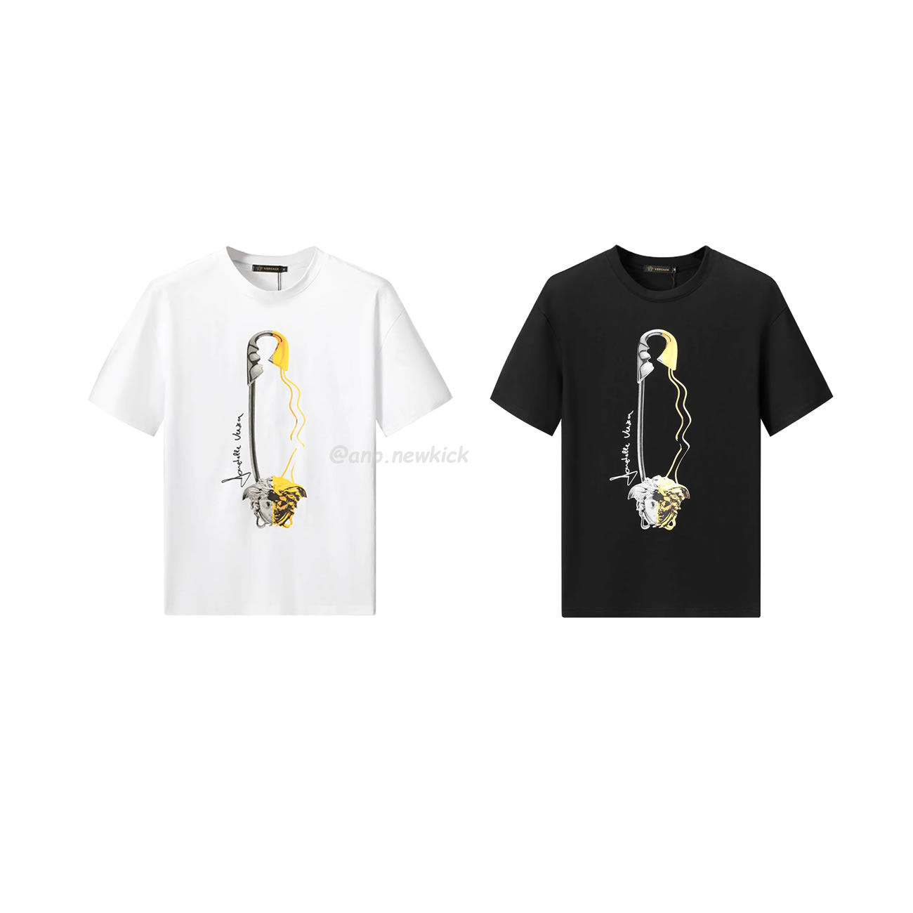 Versace Pattern Medusa Logo Printed Cotton T Shirt (1) - www.newkick.org