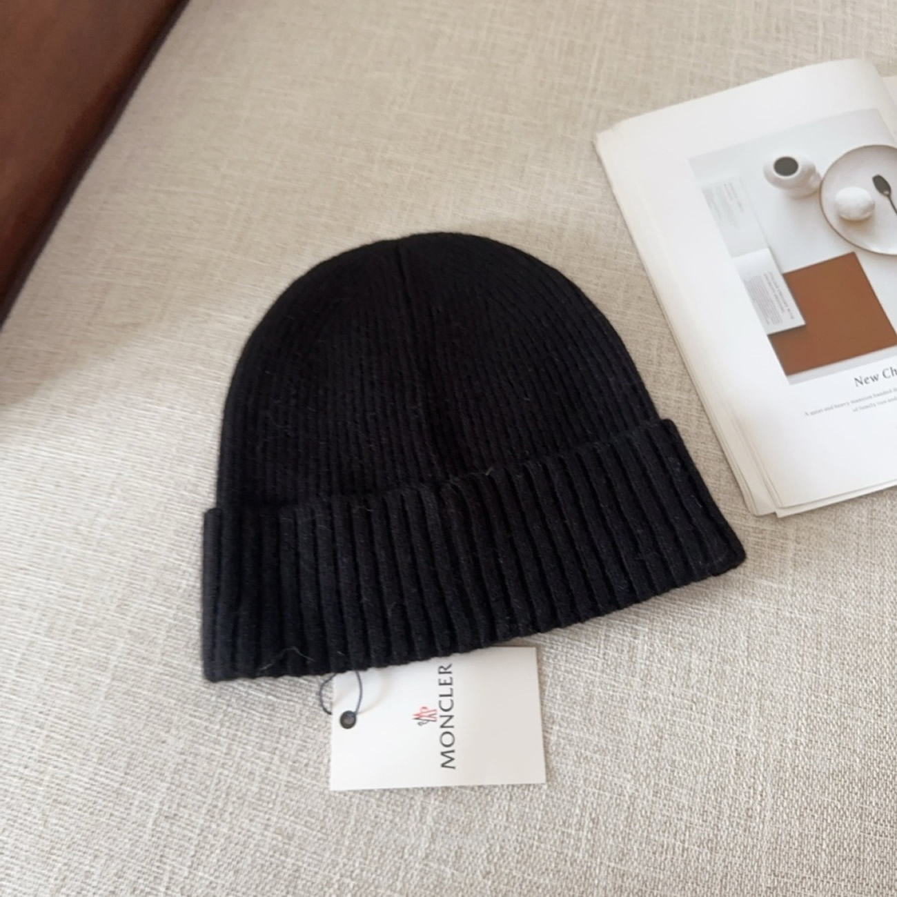 Moncler Logo Patch Beanie Black (6) - www.newkick.org