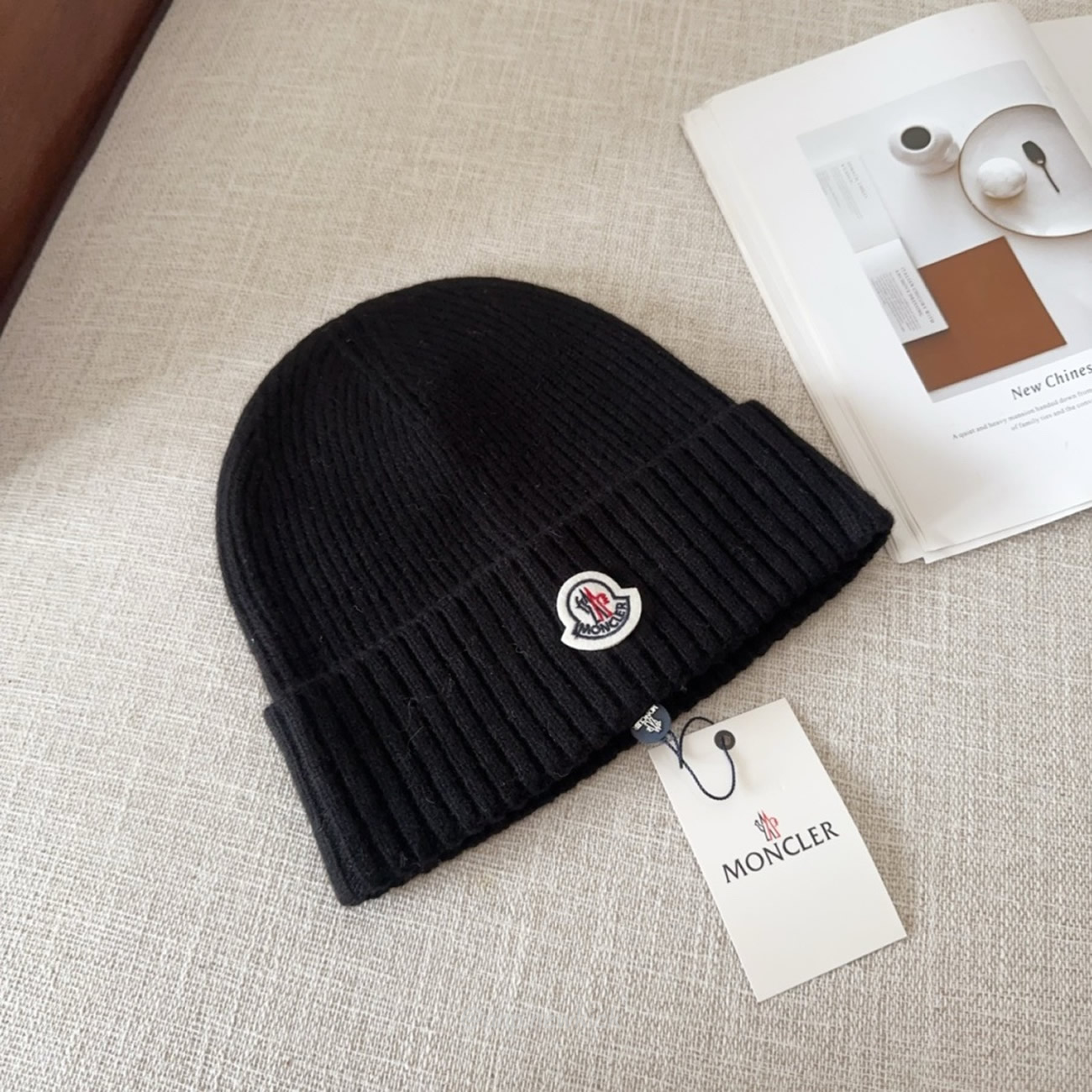 Moncler Logo Patch Beanie Black (7) - www.newkick.org