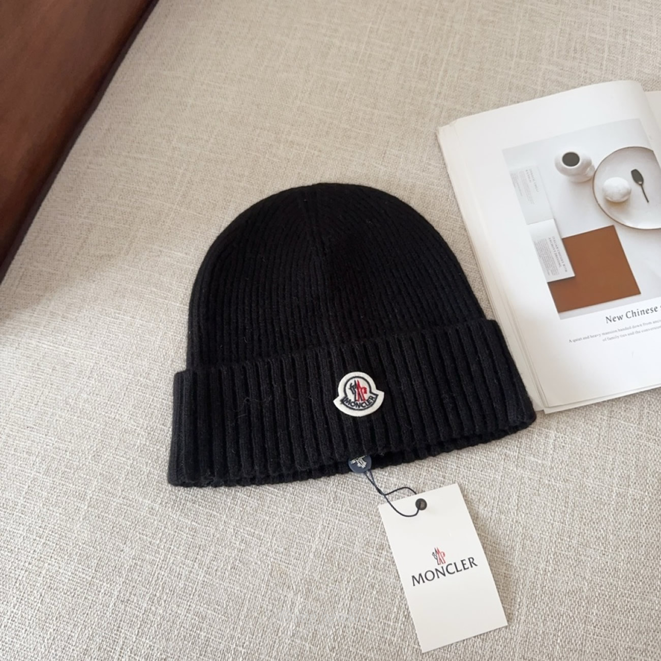 Moncler Logo Patch Beanie Black (8) - www.newkick.org