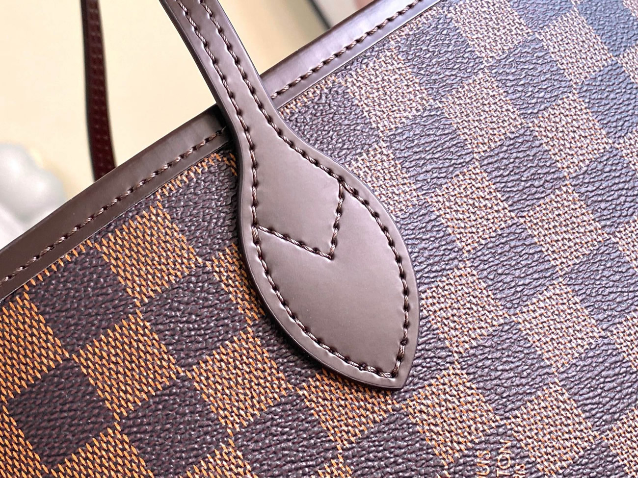 Louis Vuitton Neverfull Mm Damier Ebene Canvas With Cherry Lining N40599 (3) - www.newkick.org