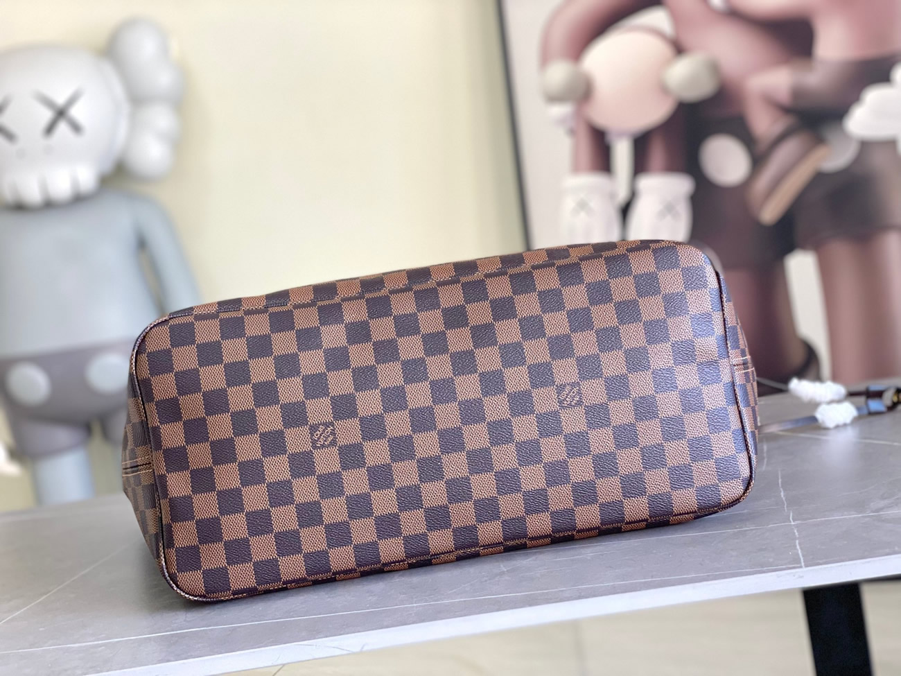 Louis Vuitton Neverfull Mm Damier Ebene Canvas With Cherry Lining N40599 (5) - www.newkick.org