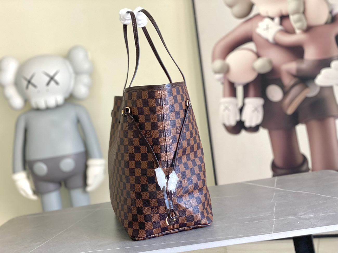 Louis Vuitton Neverfull Mm Damier Ebene Canvas With Cherry Lining N40599 (7) - www.newkick.org