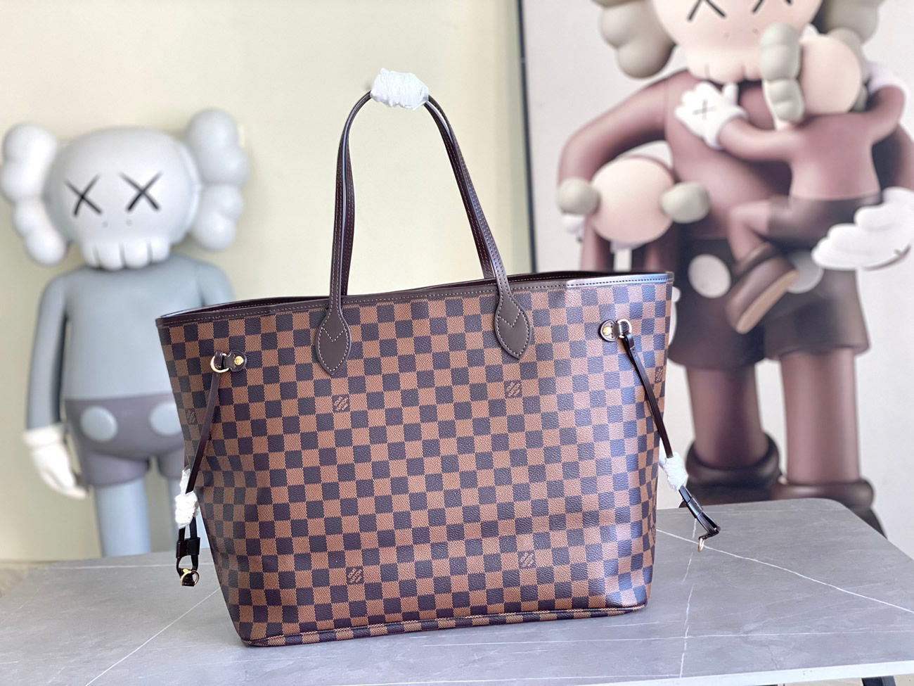 Louis Vuitton Neverfull Mm Damier Ebene Canvas With Cherry Lining N40599 (8) - www.newkick.org
