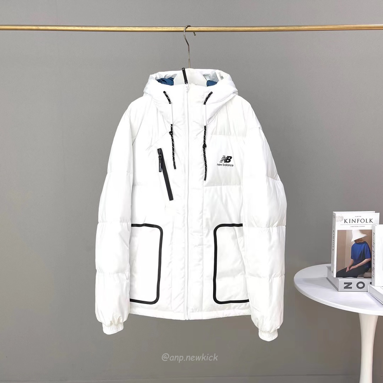 New Balance Nb Thickened Warm Down Jacket White Beige Black (10) - www.newkick.org