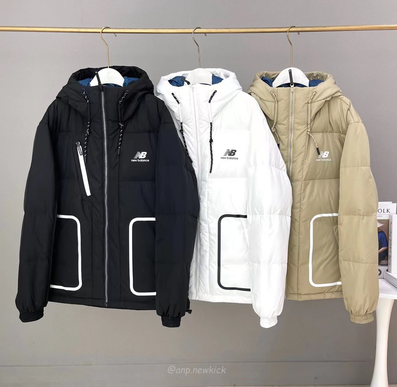 New Balance Nb Thickened Warm Down Jacket White Beige Black (2) - www.newkick.org