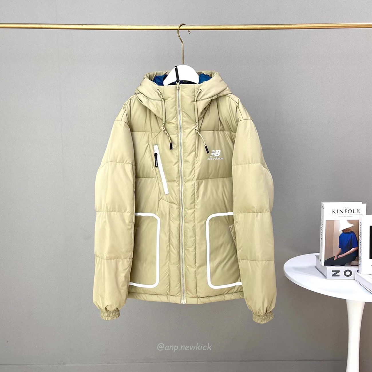 New Balance Nb Thickened Warm Down Jacket White Beige Black (6) - www.newkick.org