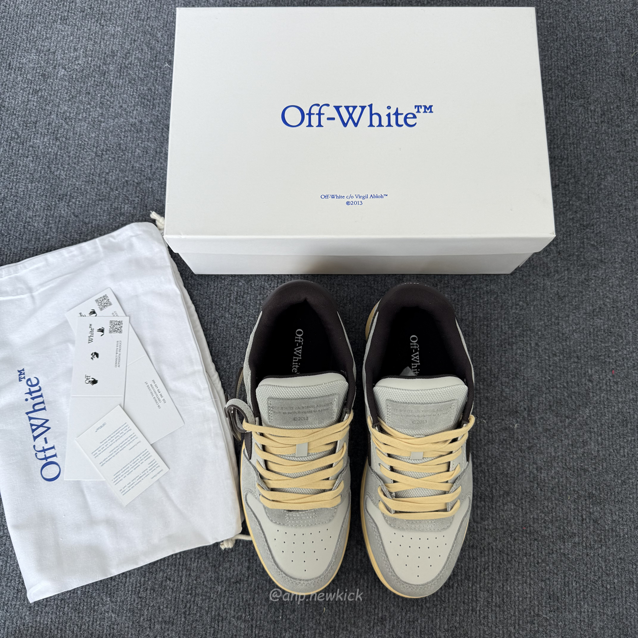Off White Out Of Office Ooo Low Tops Light Grey Anthracite Omia189s24lea0110511 (2) - www.newkick.org