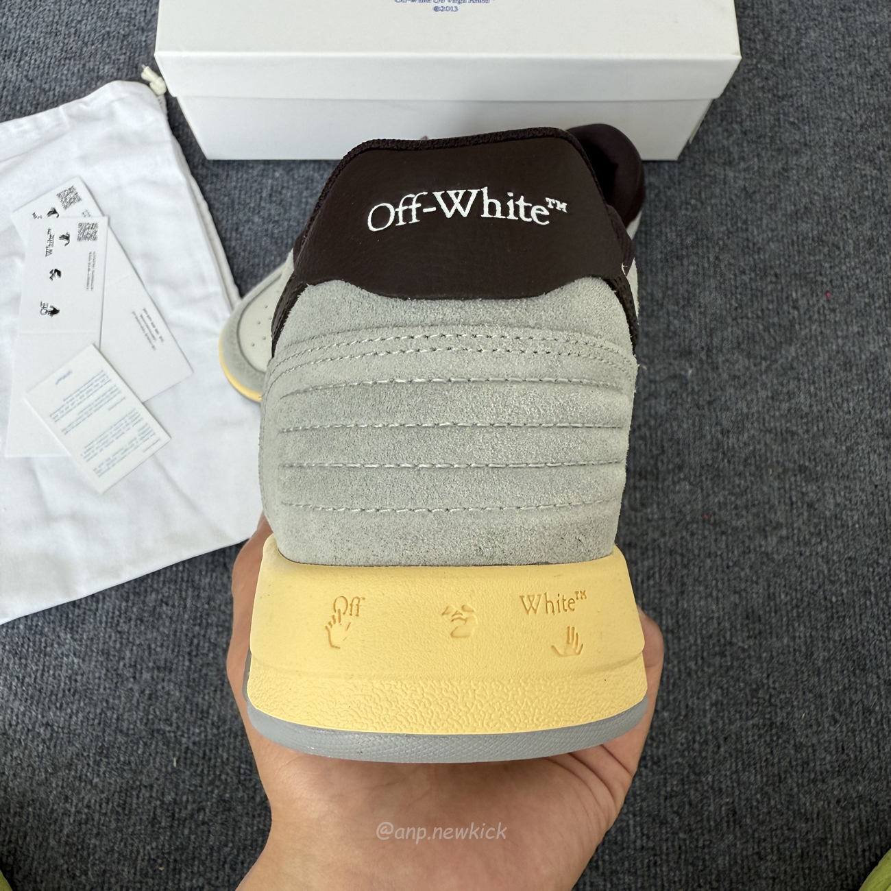 Off White Out Of Office Ooo Low Tops Light Grey Anthracite Omia189s24lea0110511 (5) - www.newkick.org