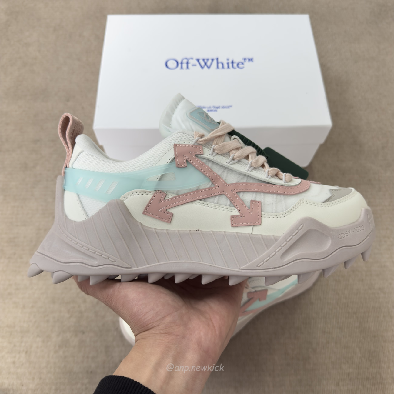 Off White Odsy 1000 Grey Powder Pink Womens Owia180s23fab0010534 (6) - www.newkick.org