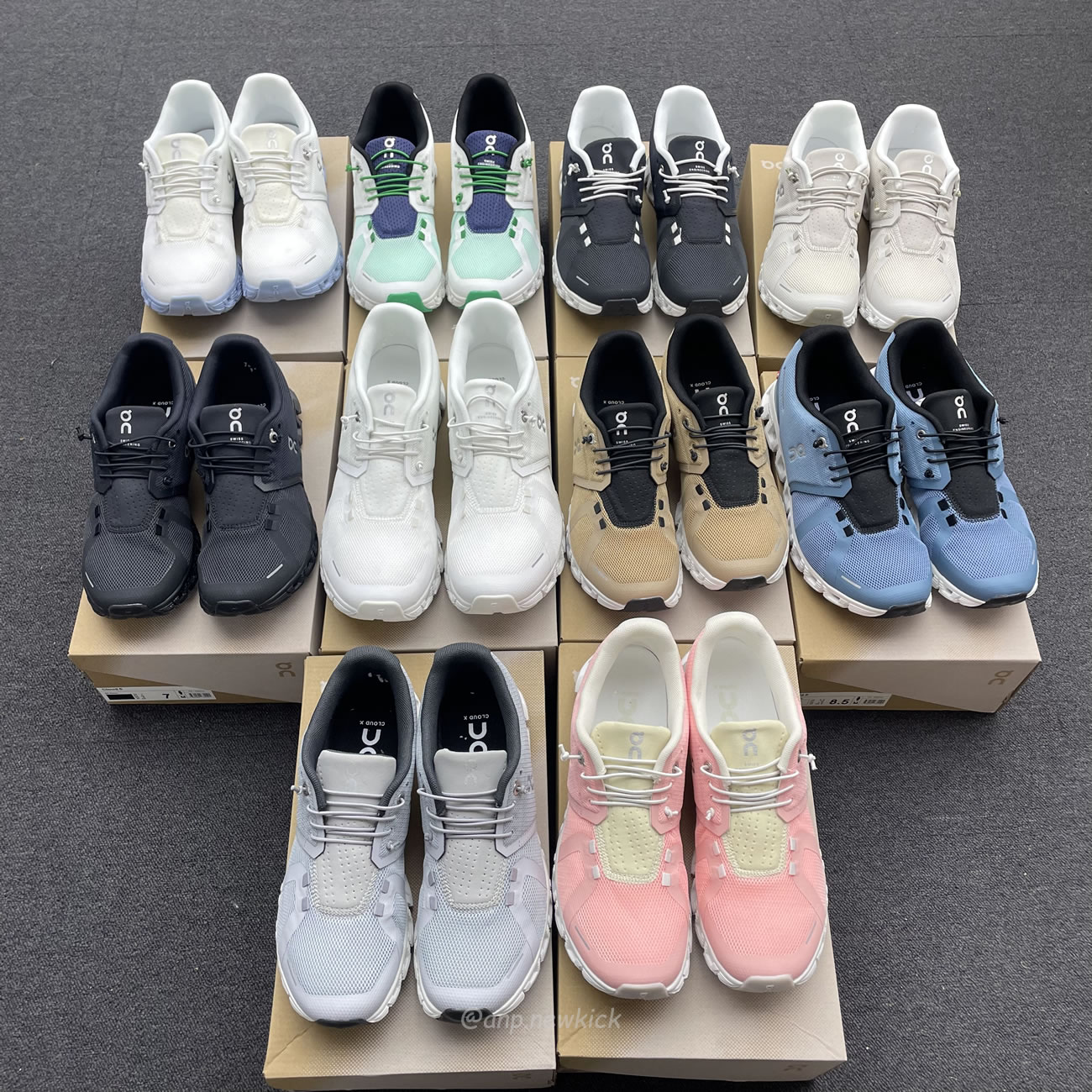On Running Cloud 5 Glacier Grey White Rose Shell All Black Pearl White Chai Magnet Stellar Eclipse White (16) - www.newkick.org
