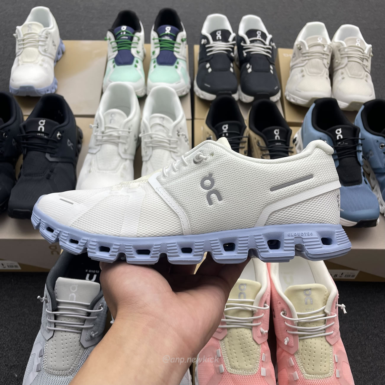 On Running Cloud 5 Glacier Grey White Rose Shell All Black Pearl White Chai Magnet Stellar Eclipse White (24) - www.newkick.org