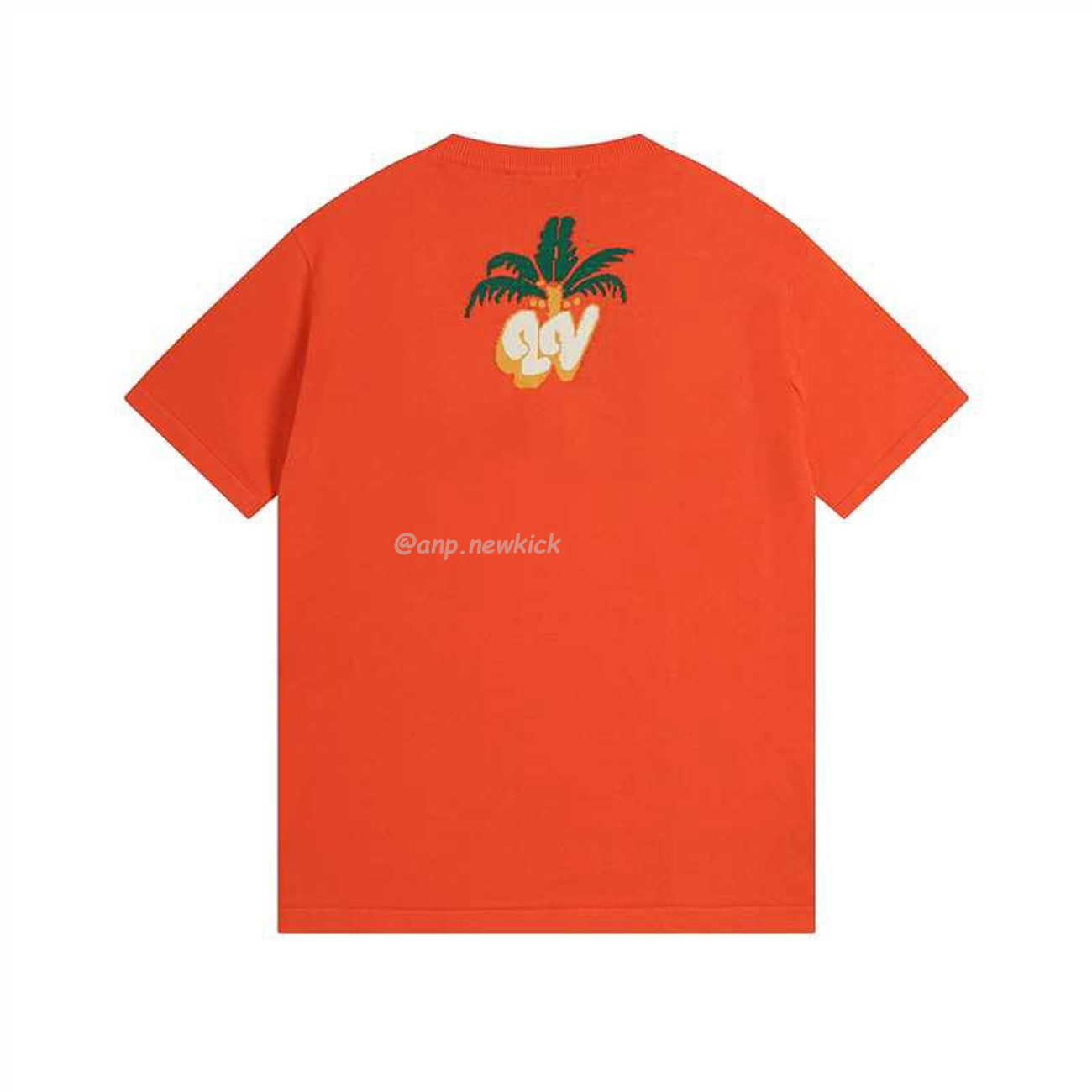 Louis Vuitton Short Sleeved Cotton Crewneck Orange Fw24 (3) - www.newkick.org