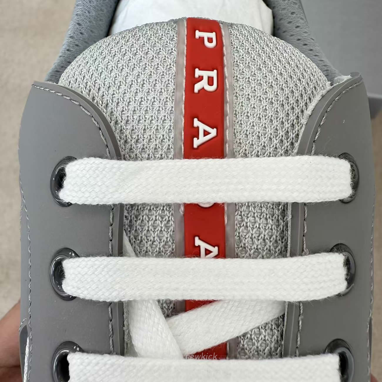 Prada Logo Lacing Low Cut Sneakers In Gray Steel Sneakers (6) - www.newkick.org Prada Logo Lacing Low Cut Sneakers In Gray Steel Sneakers (6) - www.newkick.org