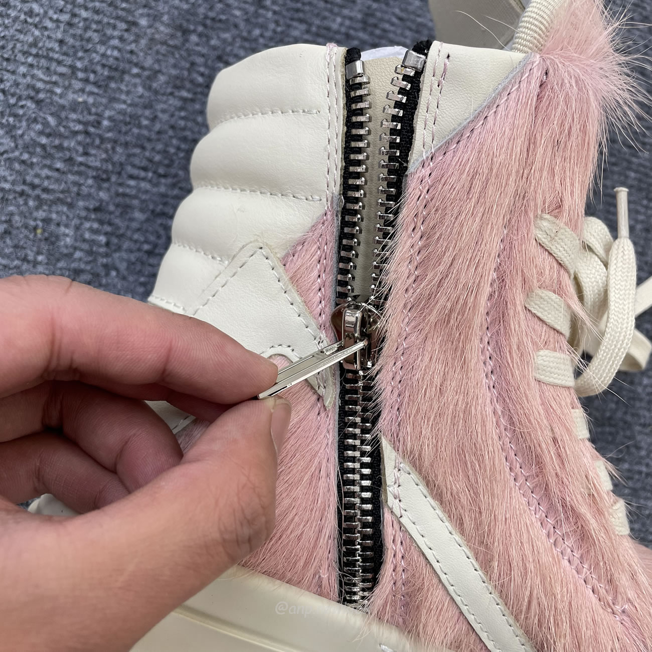 Rick Owens Geobasket Kuhfell Dusty Rosa Milch Rr02b2894lhl 8311 (2) - www.newkick.org