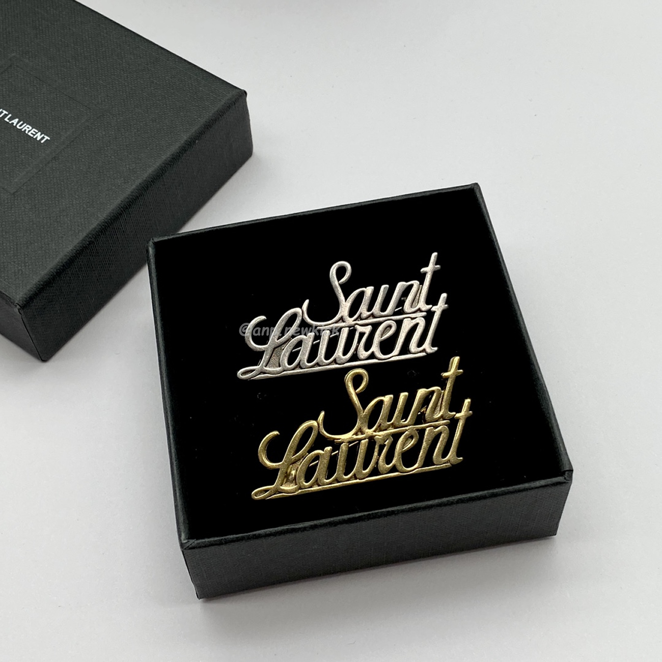 Saint Laurent Paris Saint Laurent Logo Brooch (2) - www.newkick.org