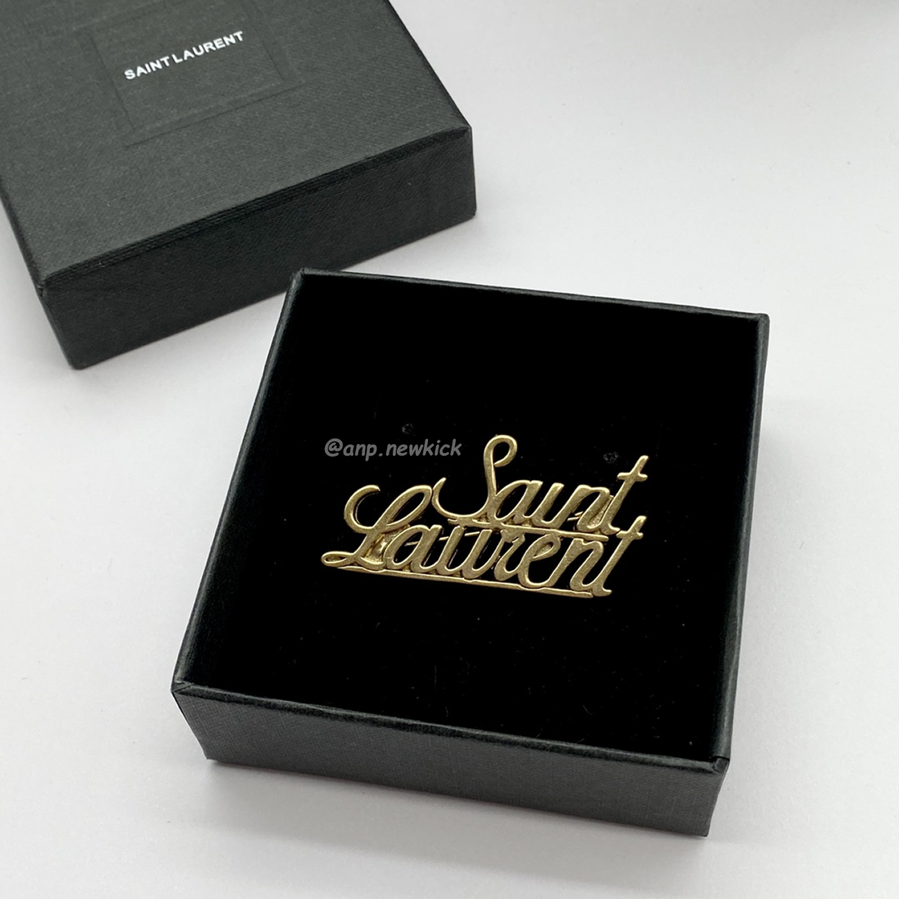 Saint Laurent Paris Saint Laurent Logo Brooch (6) - www.newkick.org
