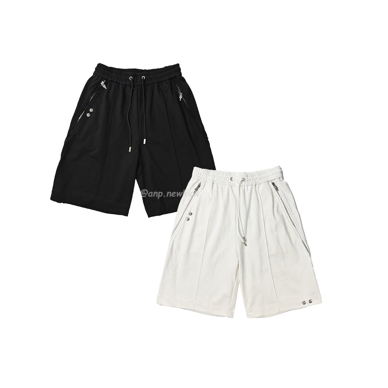 Chrome Hearts 23ss Black White Side Zipper Shorts (1) - www.newkick.org