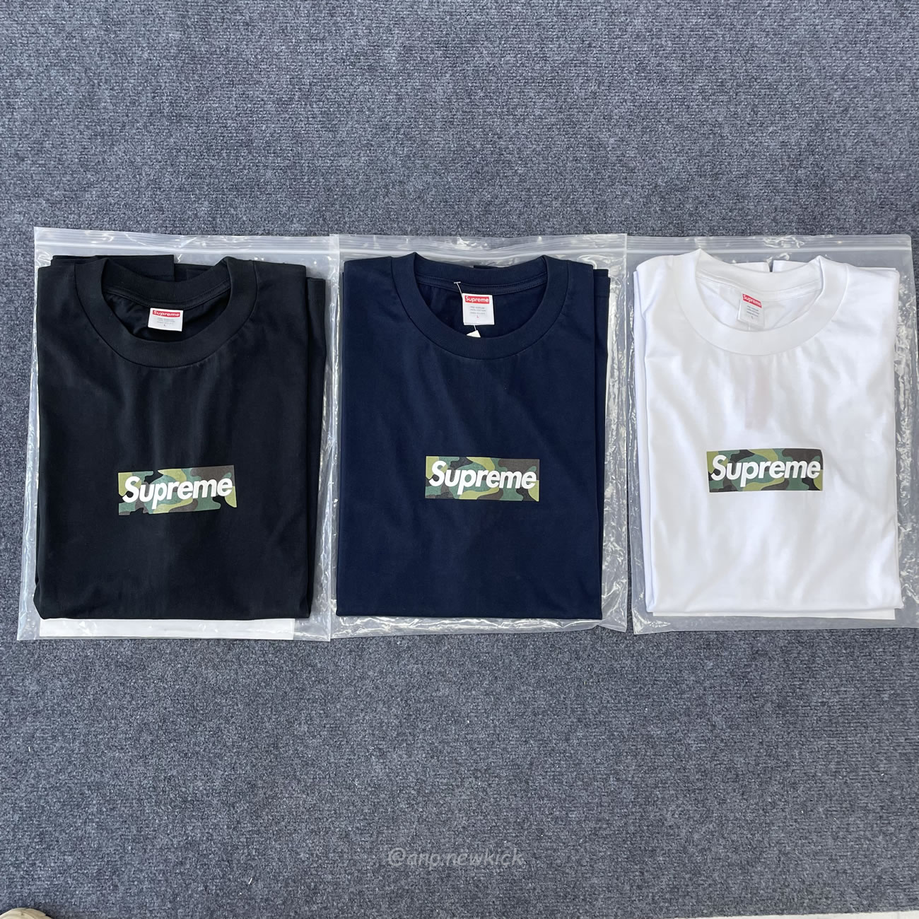 Supreme Box Logo Cotton White Navy Blackt Shirt (2) - www.newkick.org