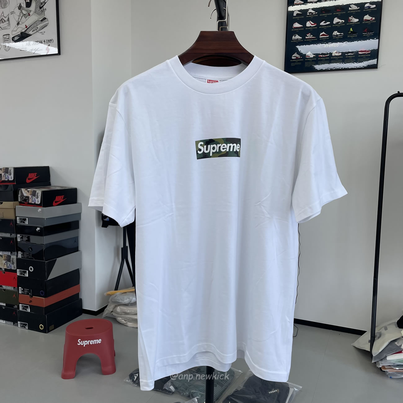 Supreme Box Logo Cotton White Navy Blackt Shirt (5) - www.newkick.org