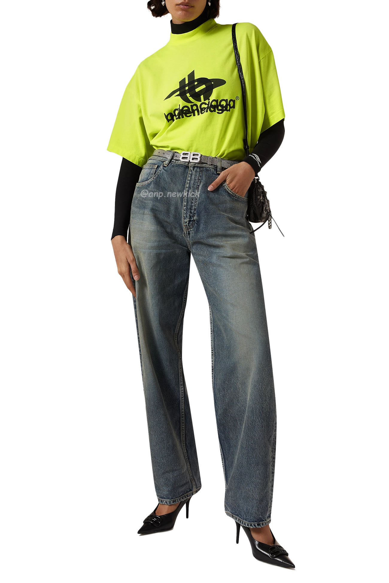 Balenciaga 23ss Tape Printed Overlapping T Shirt (4) - www.newkick.org
