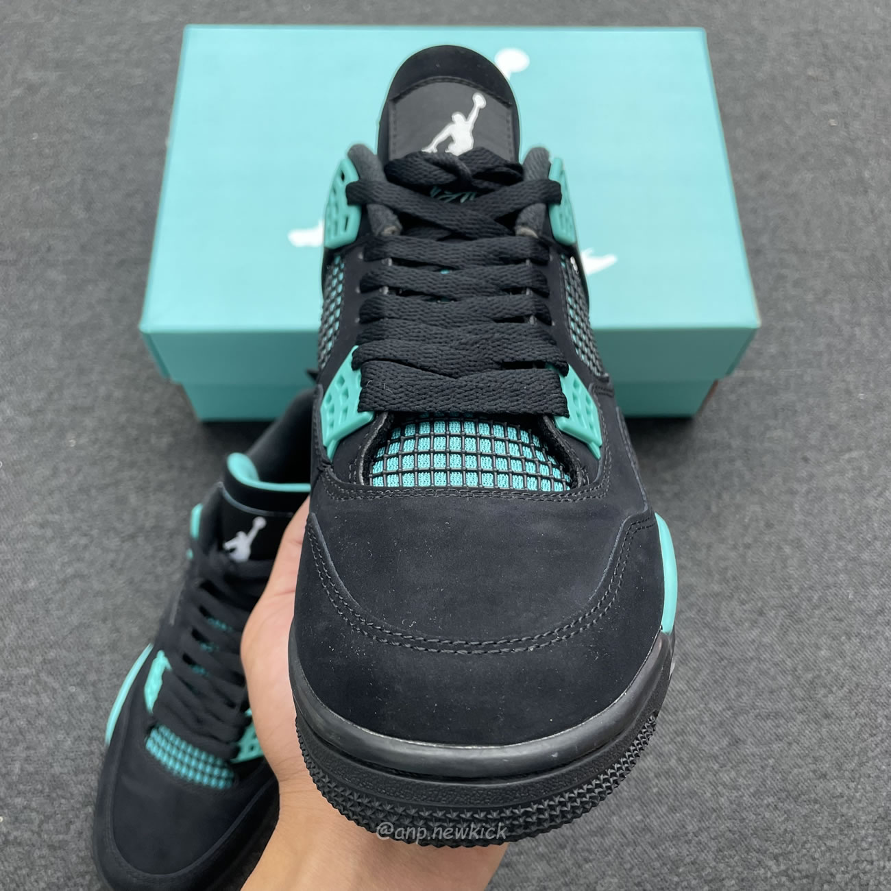Air Jordan 4 Retro Tiffany Black Green (6) - www.newkick.org