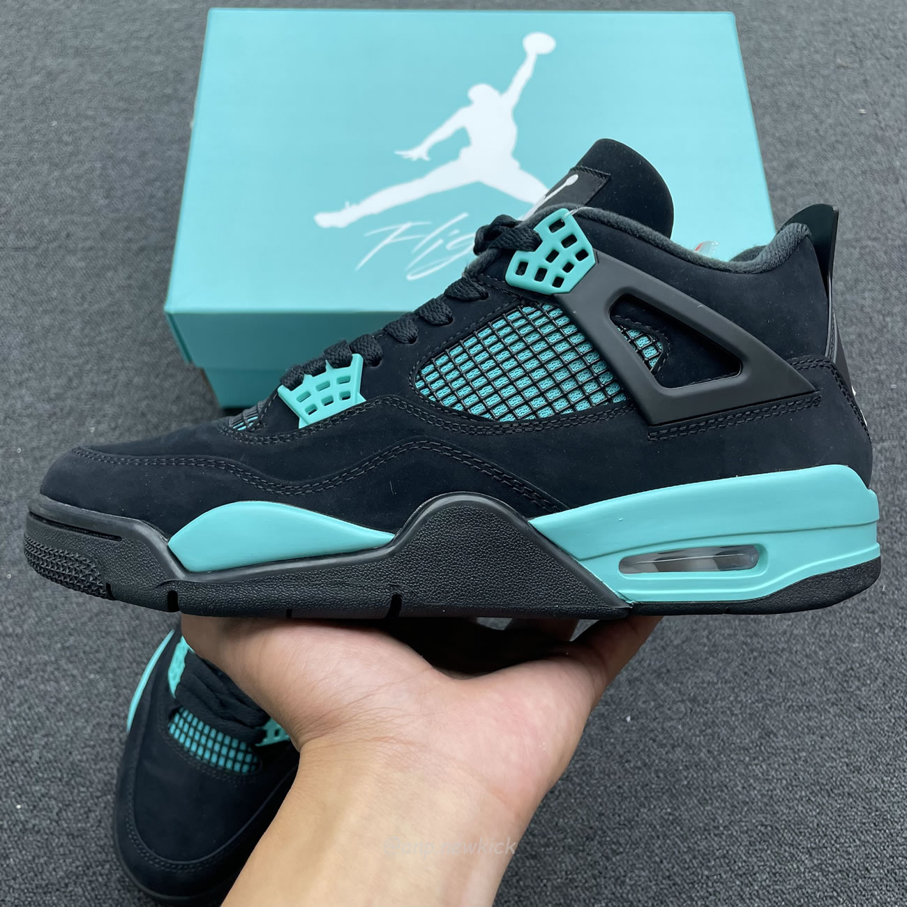 Air Jordan 4 Retro Tiffany Black Green (8) - www.newkick.org