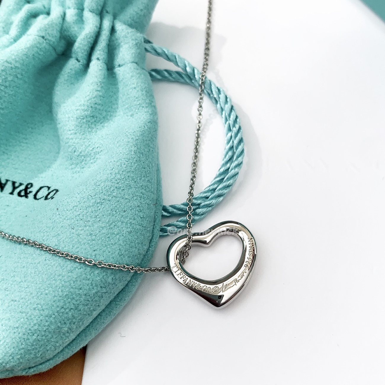 Tiffany Sterling Floating Heart Pendant Necklace (5) - www.newkick.org