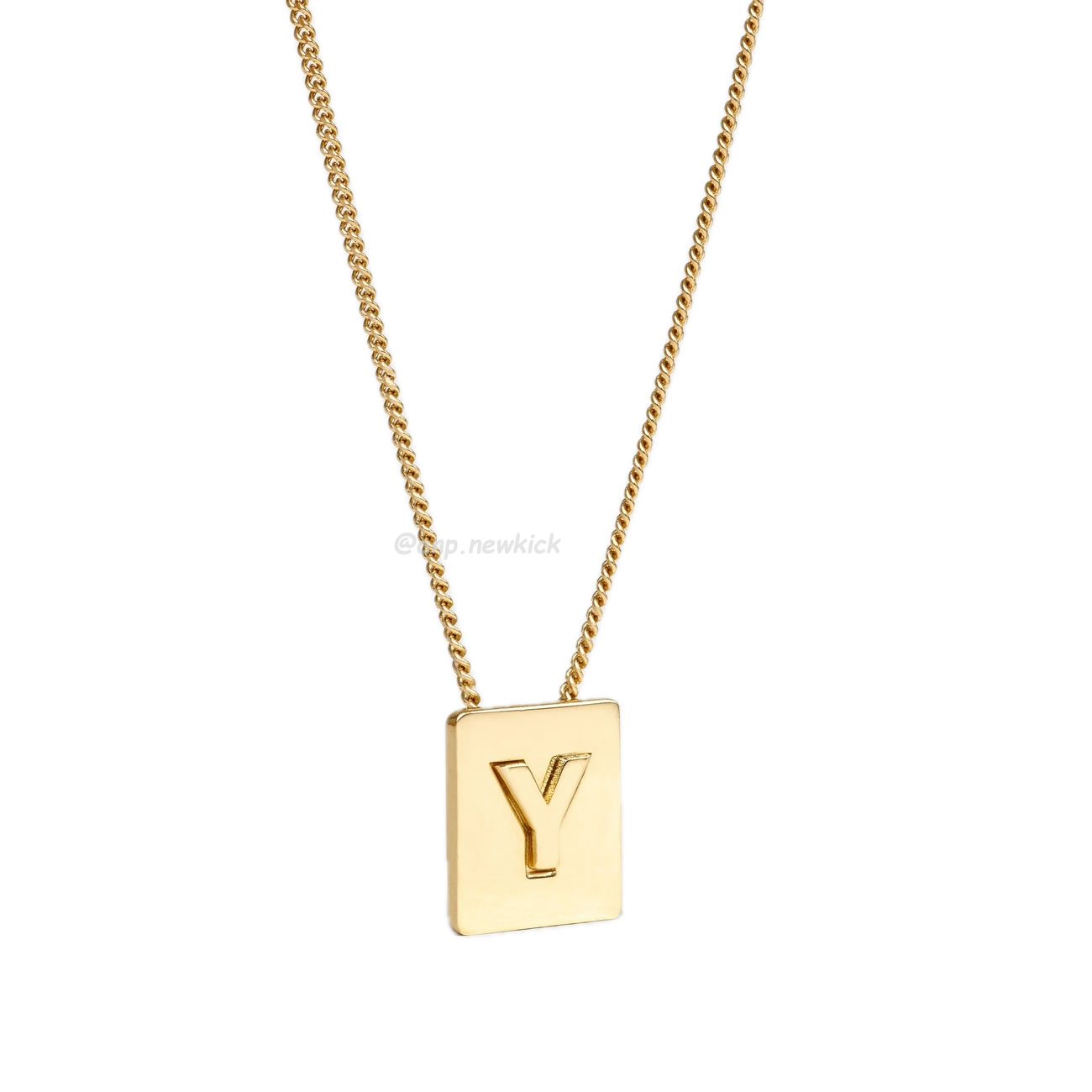Celine Gold Brass Alphabet Y Neck Chain (1) - www.newkick.org